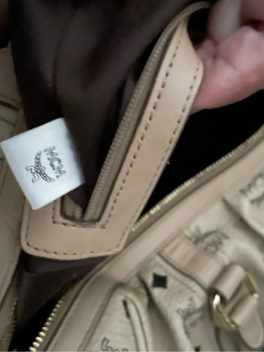 MCM boston leather
